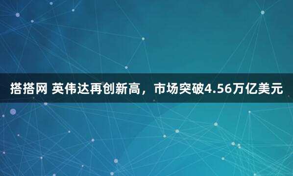 搭搭网 英伟达再创新高，市场突破4.56万亿美元
